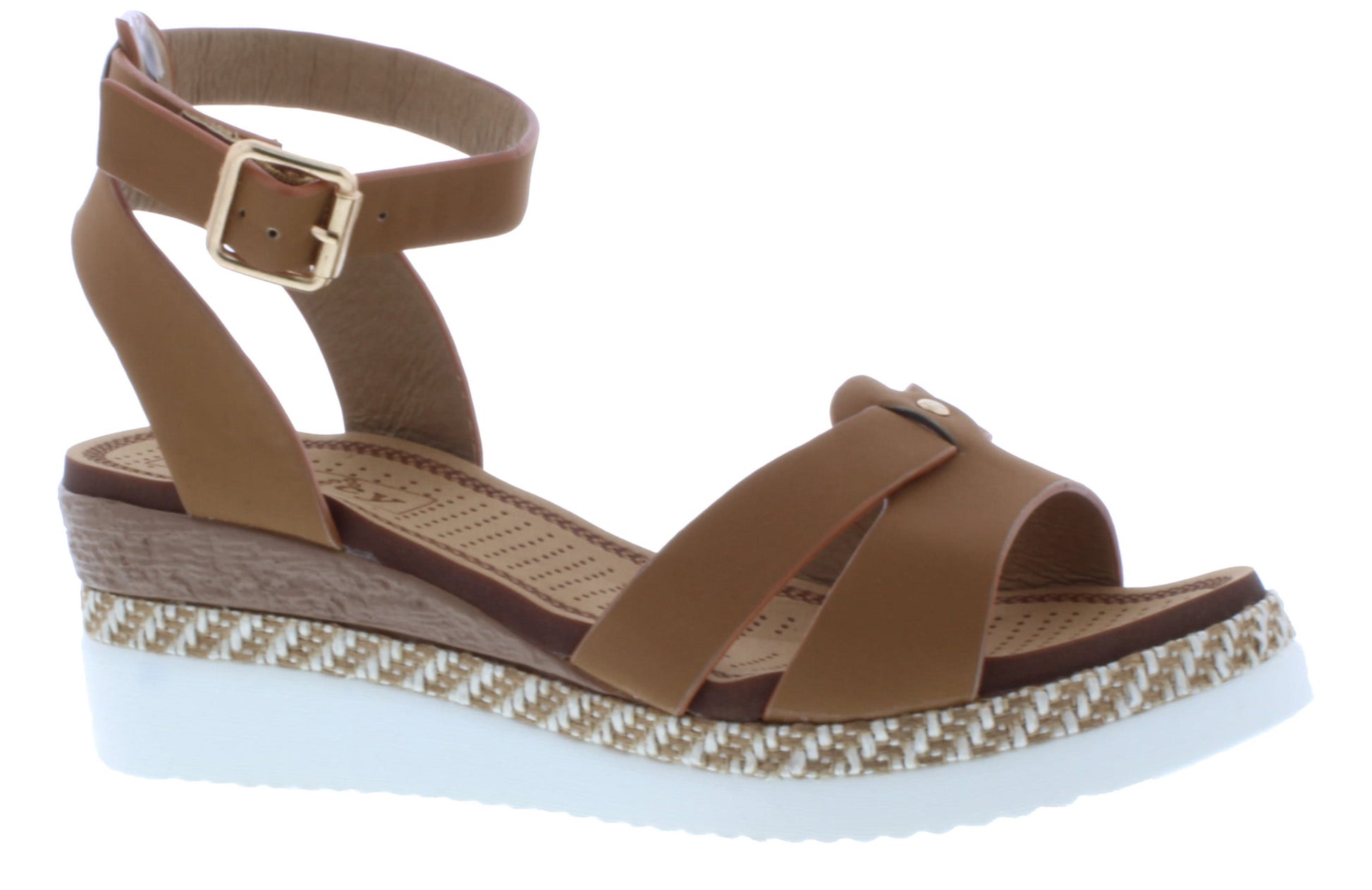Women Platform Sandal with Buckle Closure