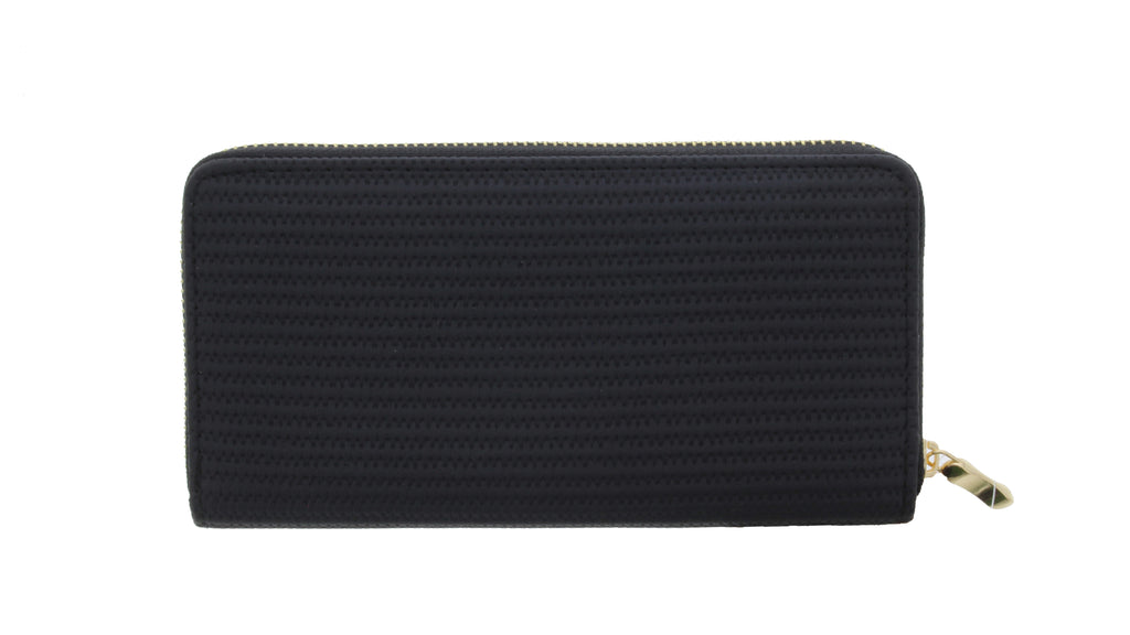 Embossed Rectangular Zipper Wallet