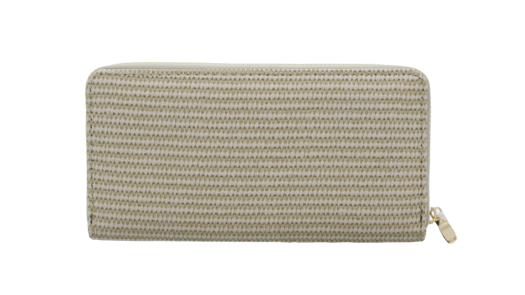 Embossed Rectangular Zipper Wallet