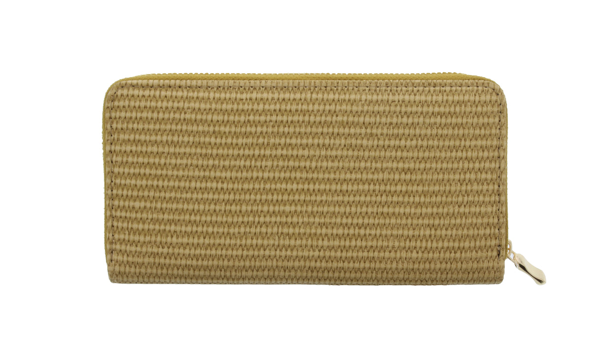 Embossed Rectangular Zipper Wallet