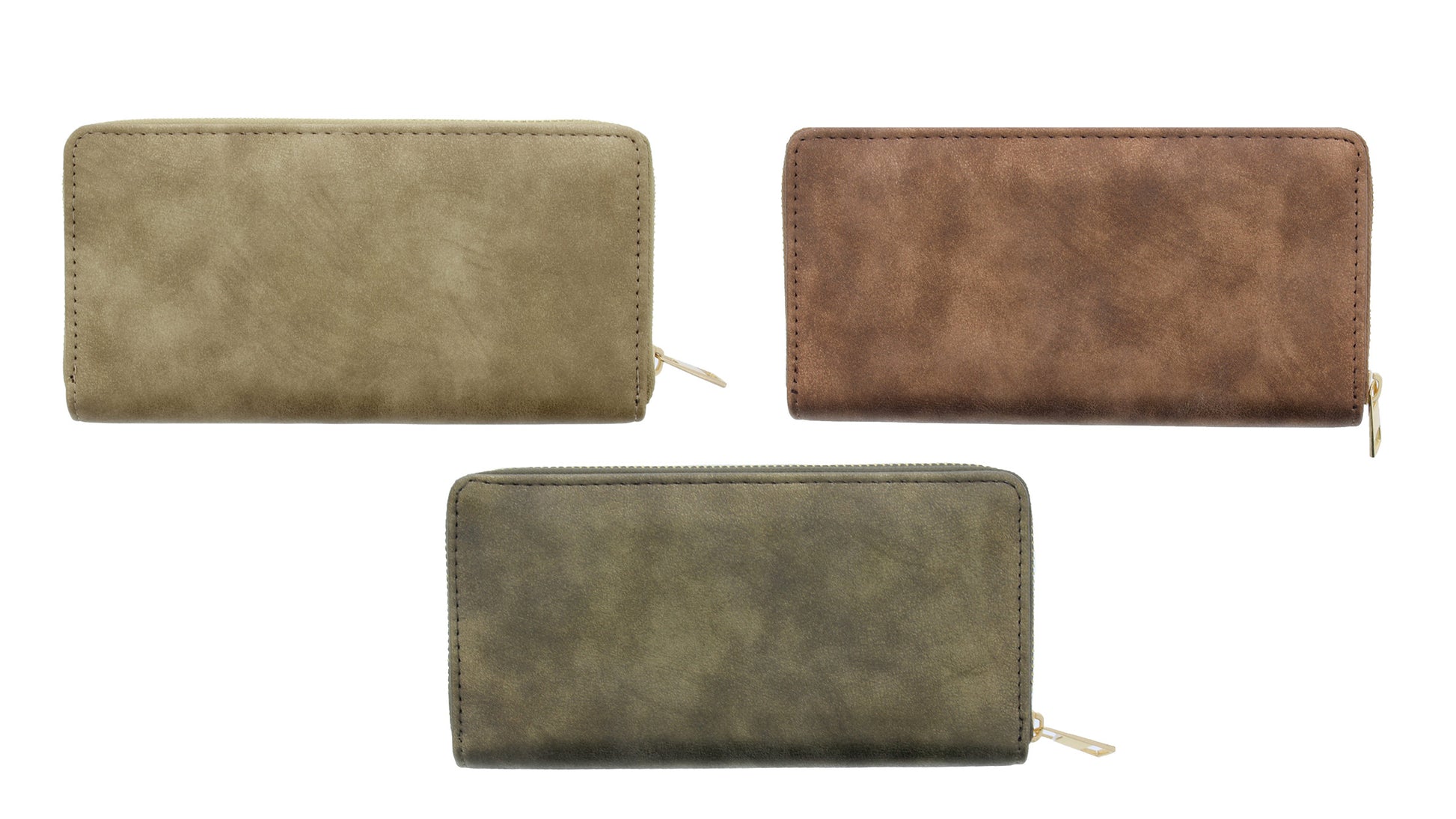 Metallic Color Zipper Wallet