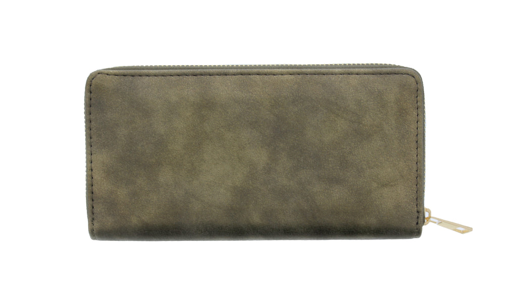 Metallic Color Zipper Wallet