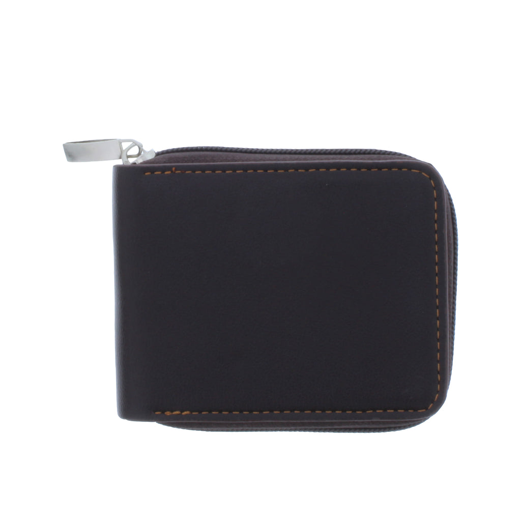 Bi Fold Zipper Wallet