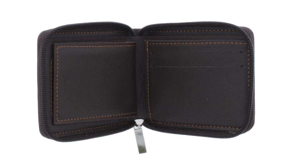 Bi Fold Zipper Wallet