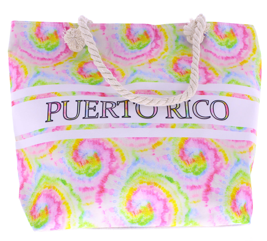 Puerto Rico Tie Dye Beach Tote