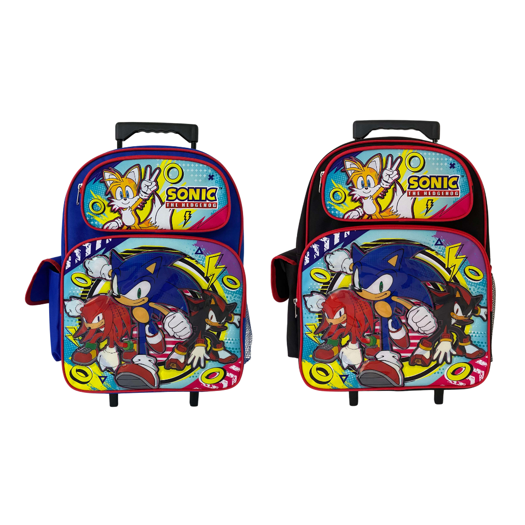 17” Sonic The Hedgehog Backpack with Wheels