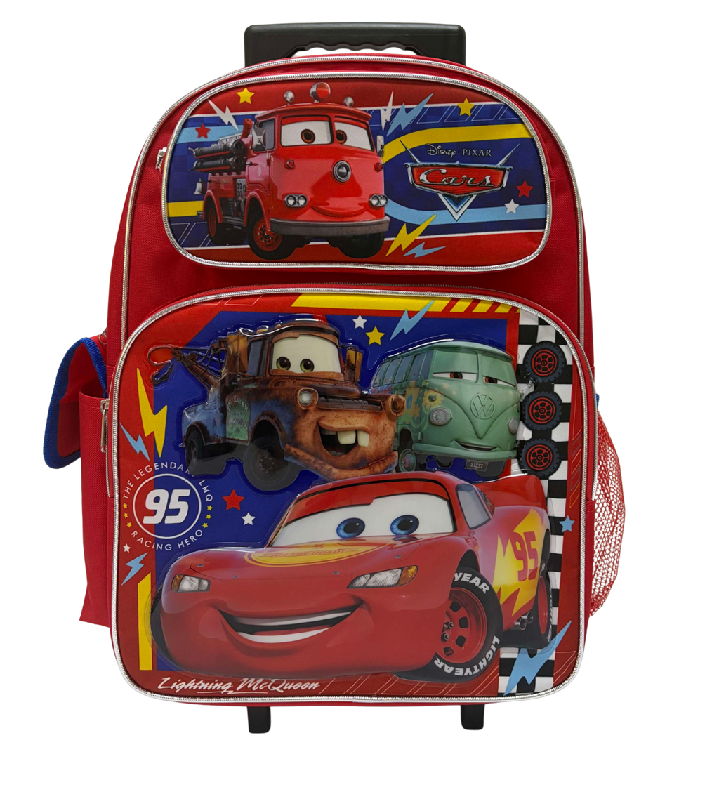 17” Cars Backpack with Wheels