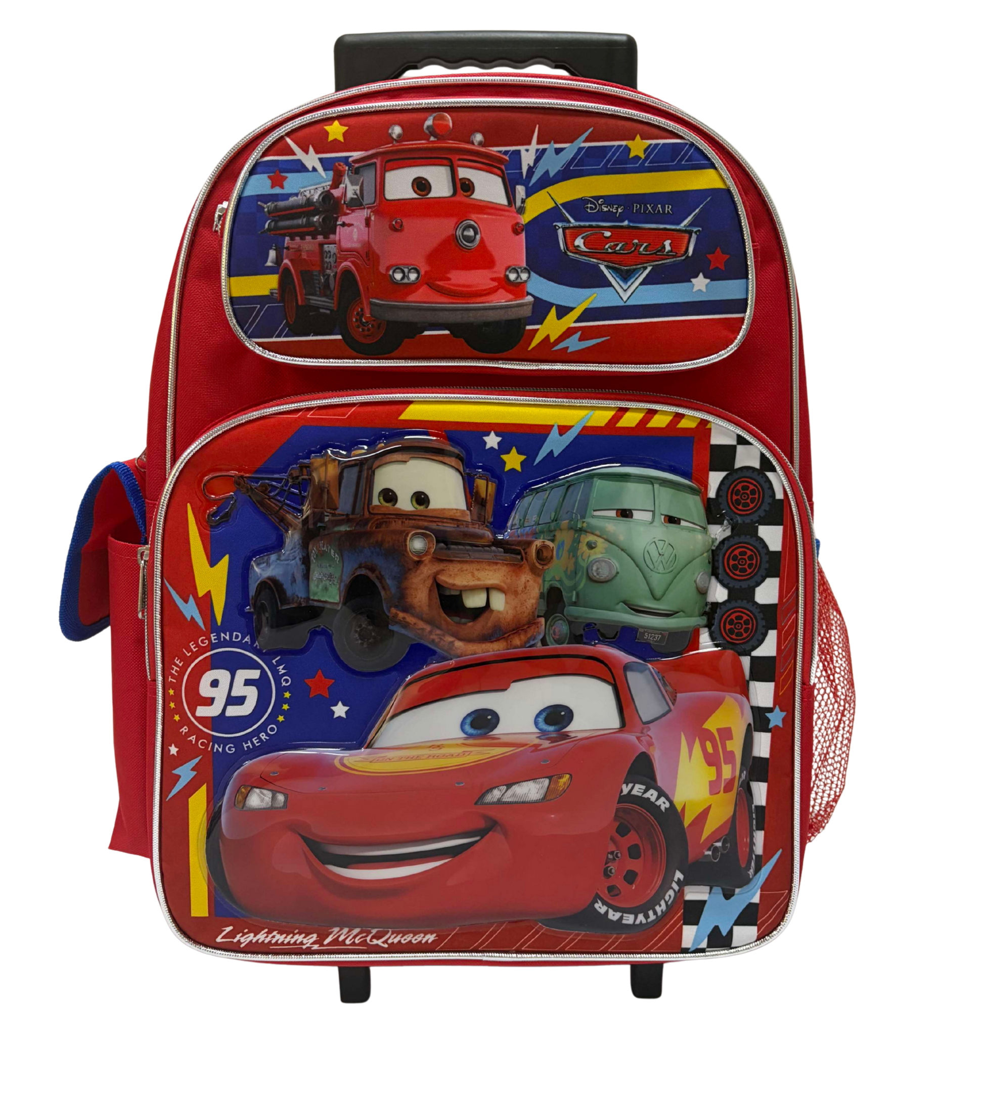 17” Cars Backpack with Wheels