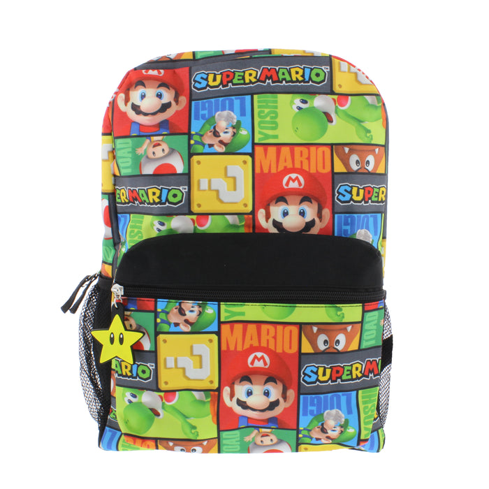 16" Super Mario Print Backpack