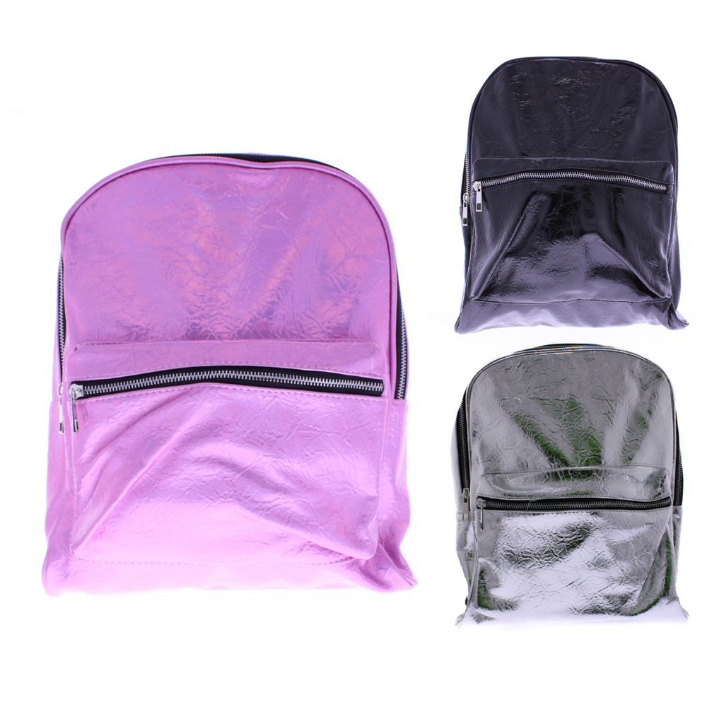 Crinkle Metallic Backpack