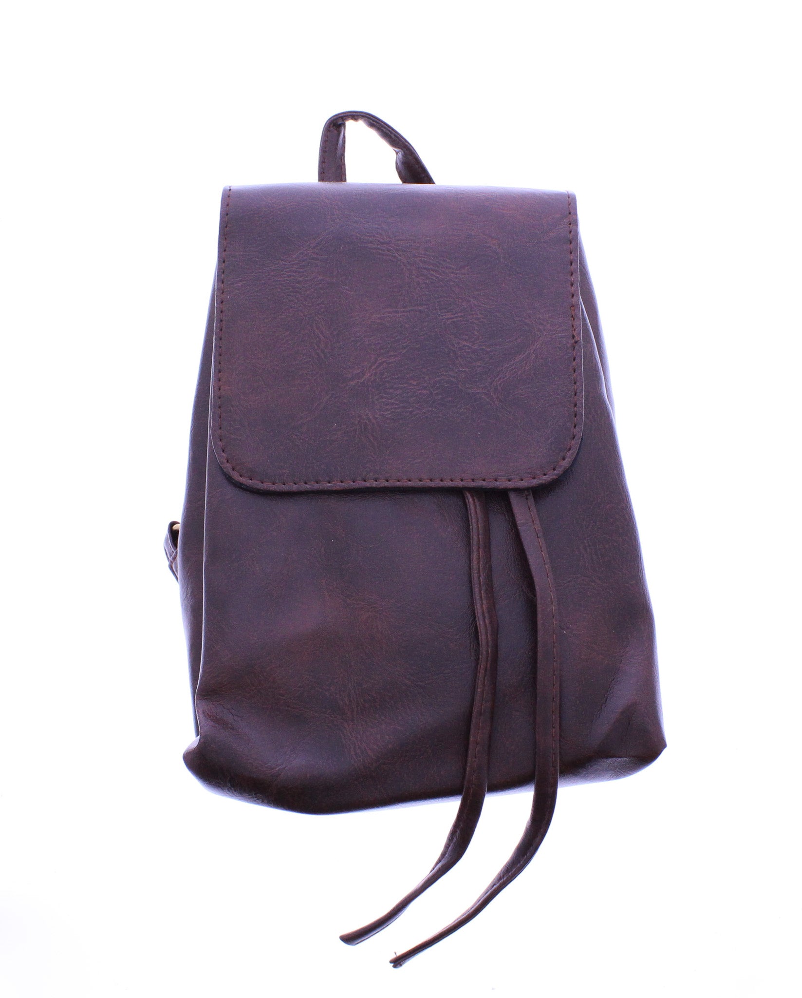 Mini Faux Leather Backpack