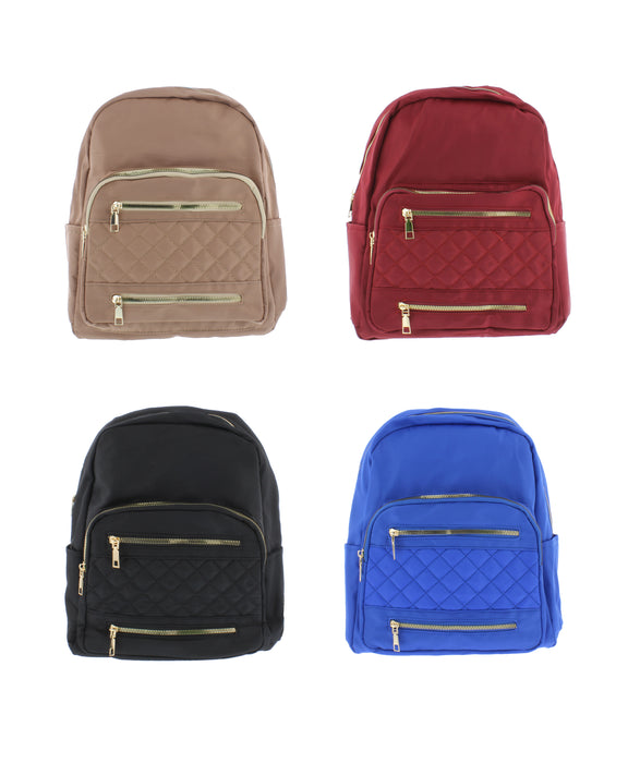 12" Three Pocket Nylon Backpack