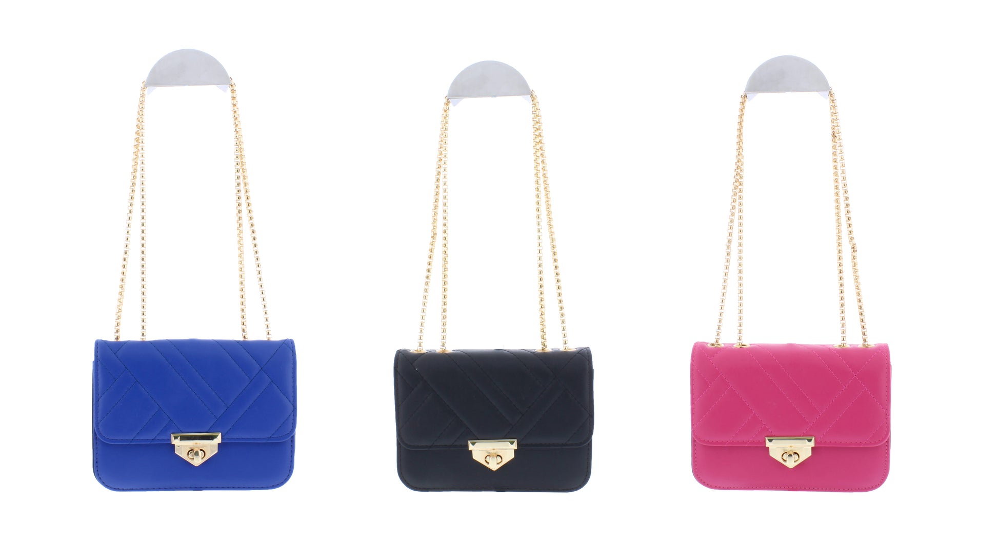 Small Quilted Purse with Chain Strap
