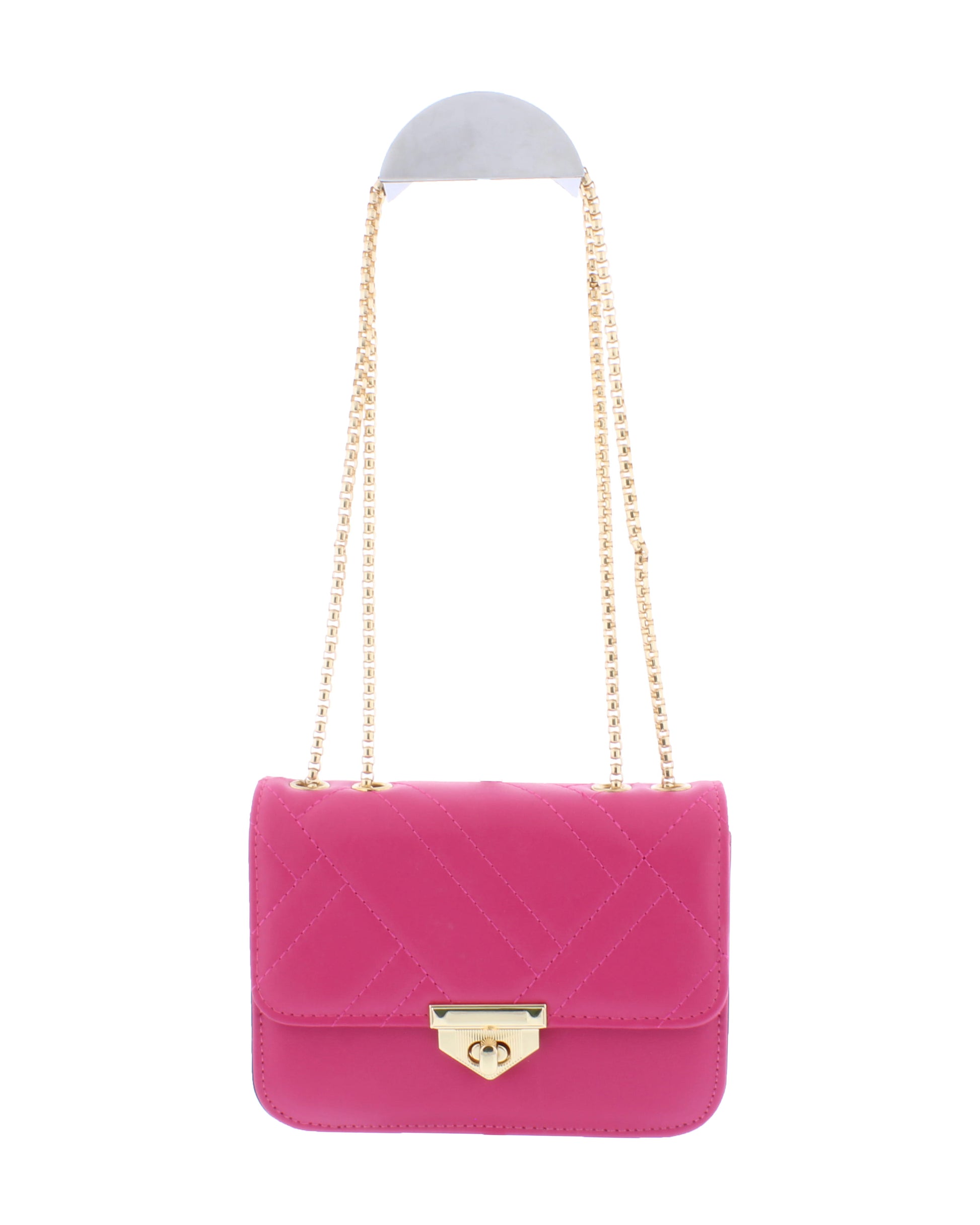 Small Quilted Purse with Chain Strap