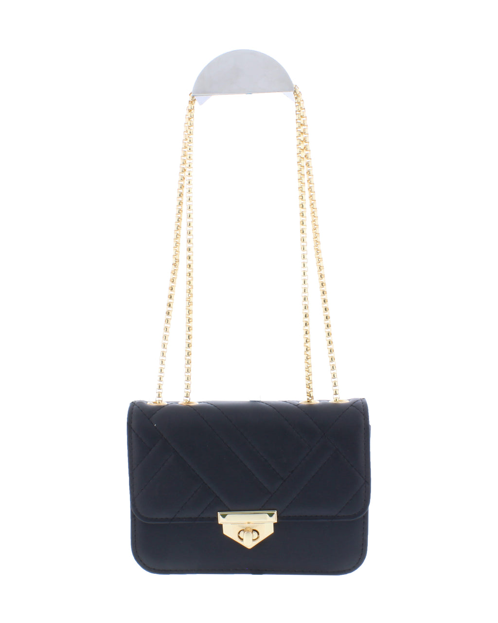Small Quilted Purse with Chain Strap
