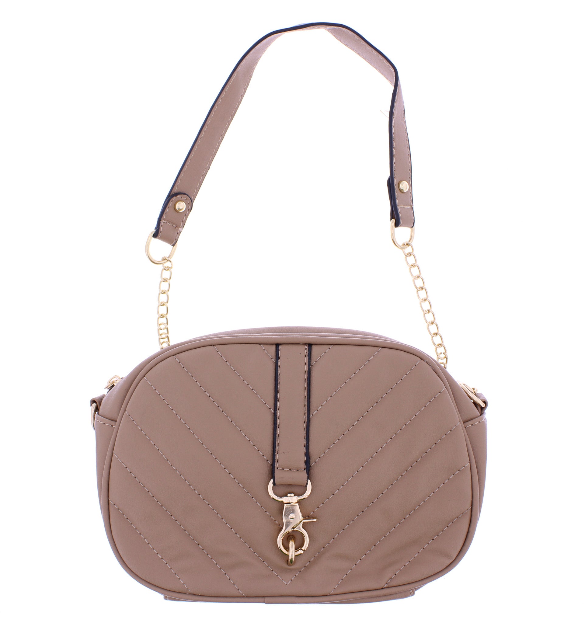Oval Purse with Chain Strap