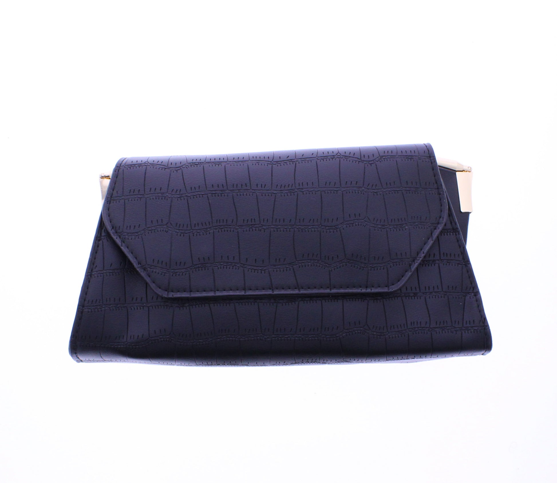 Croc-Textured Clutch