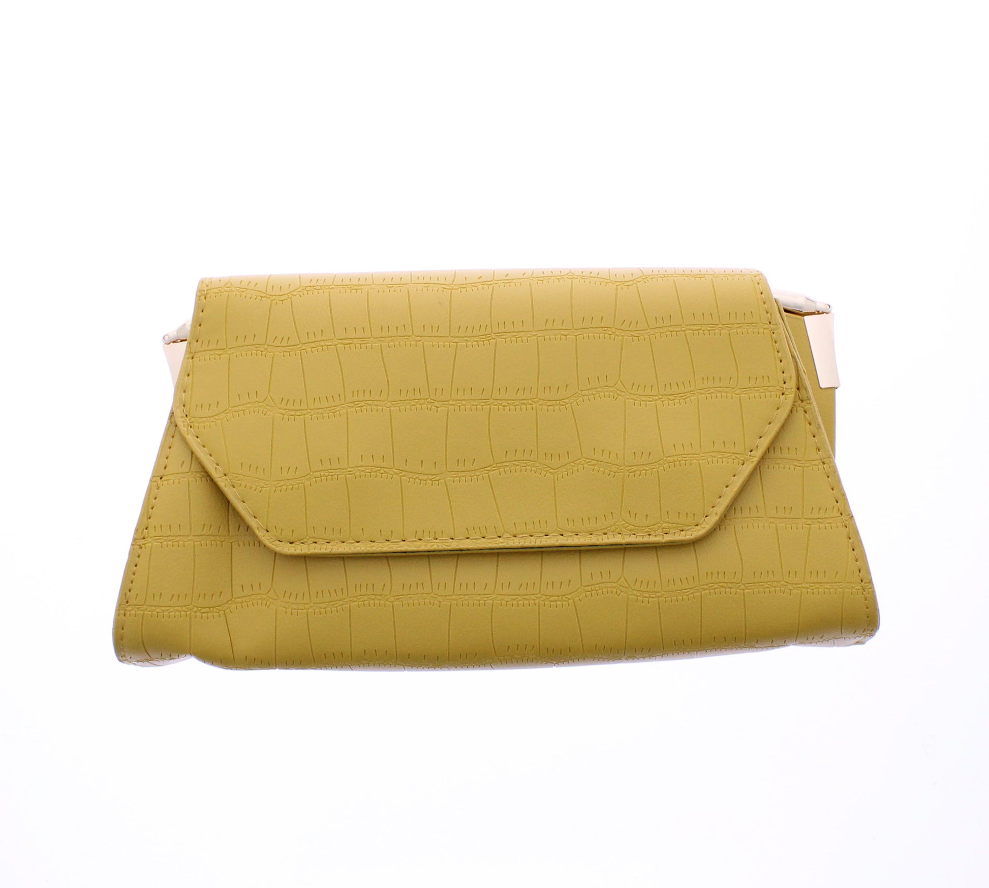 Croc-Textured Clutch