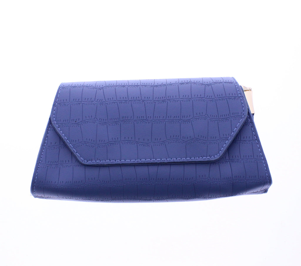 Croc-Textured Clutch