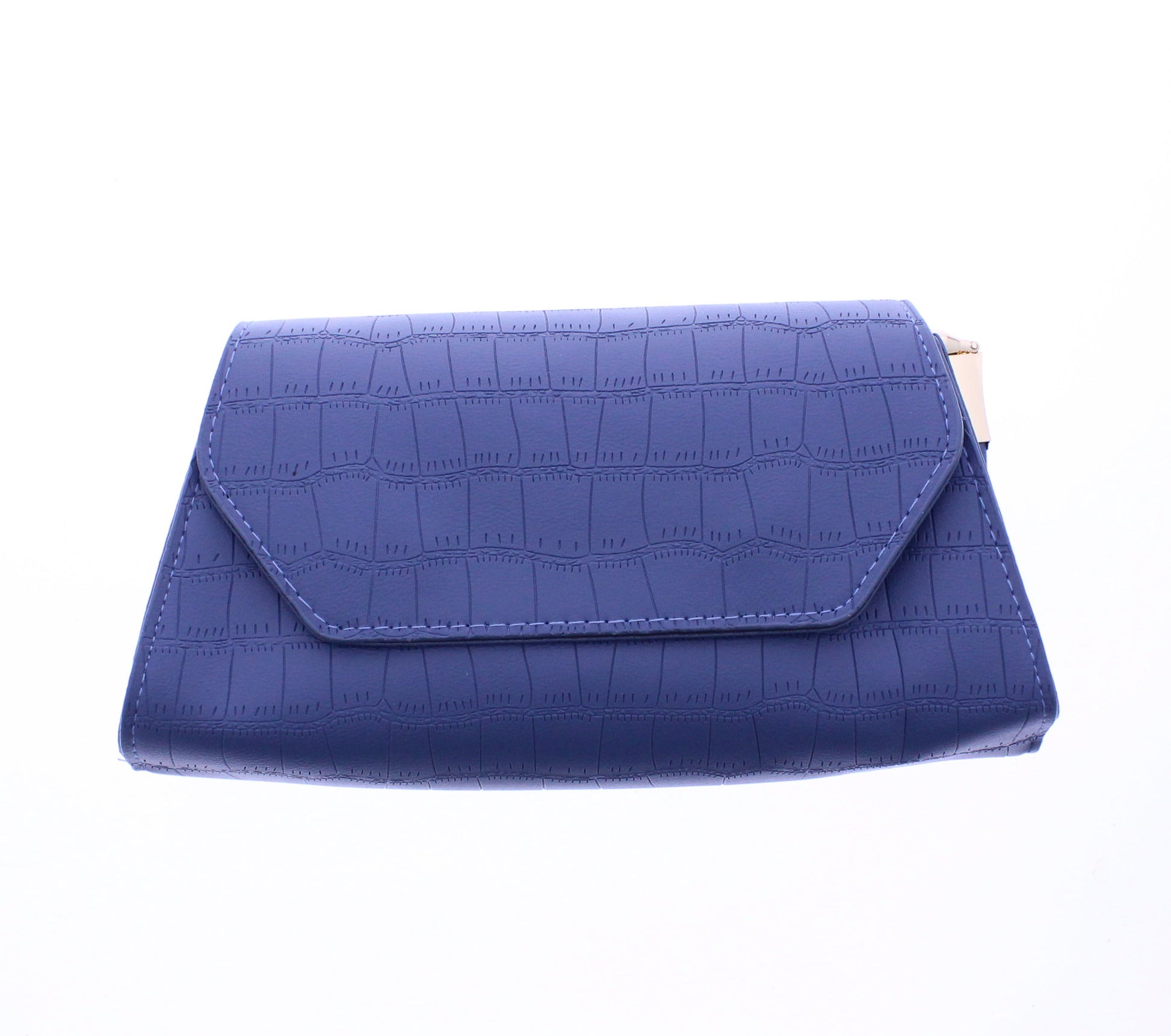 Croc-Textured Clutch