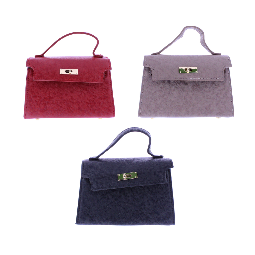 Mini Croc-Textured Shoulder Bag