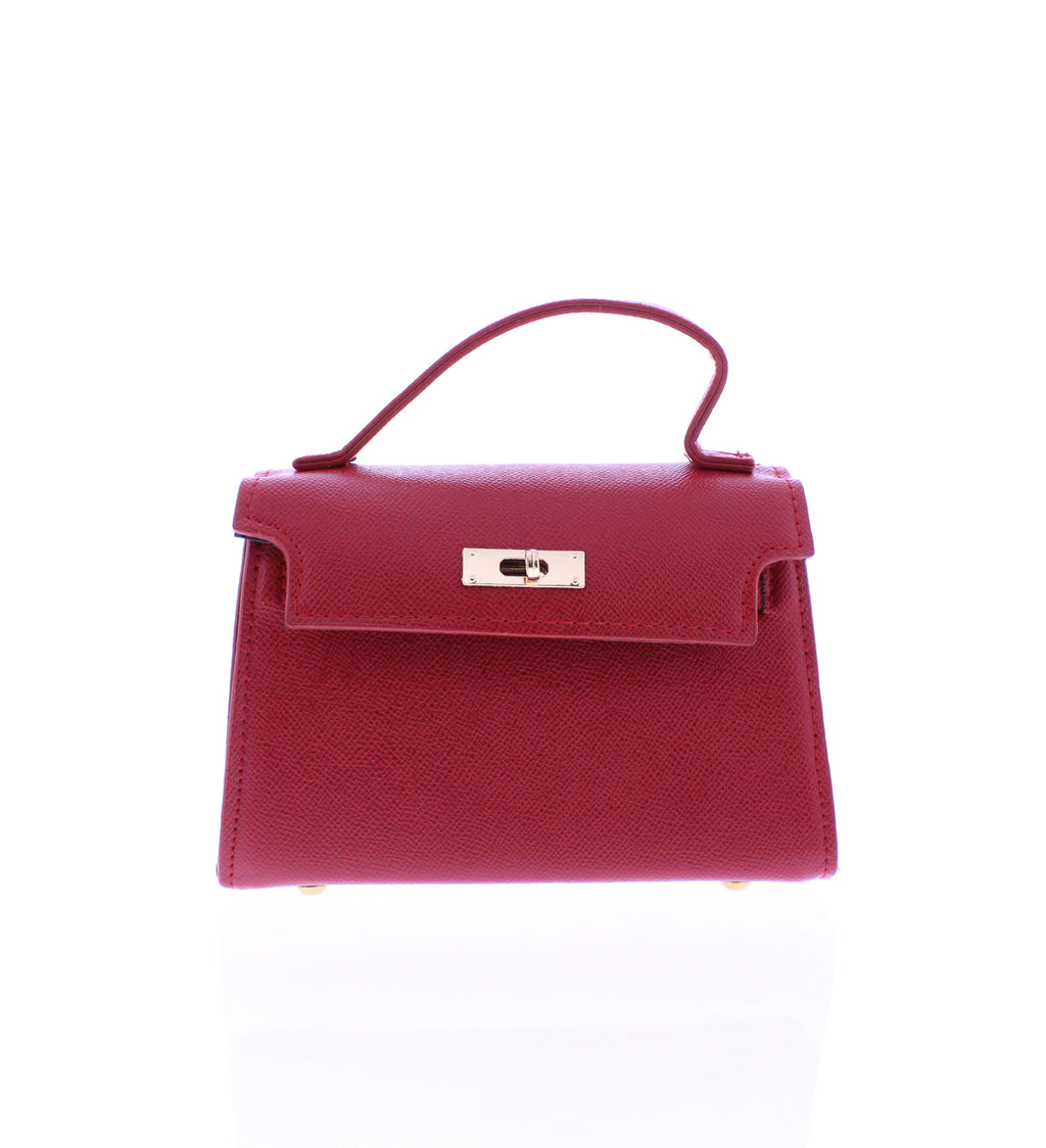 Mini Croc-Textured Shoulder Bag