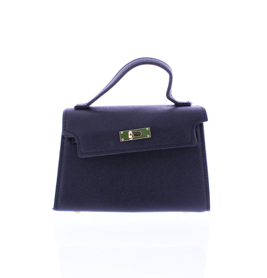 Mini Croc-Textured Shoulder Bag