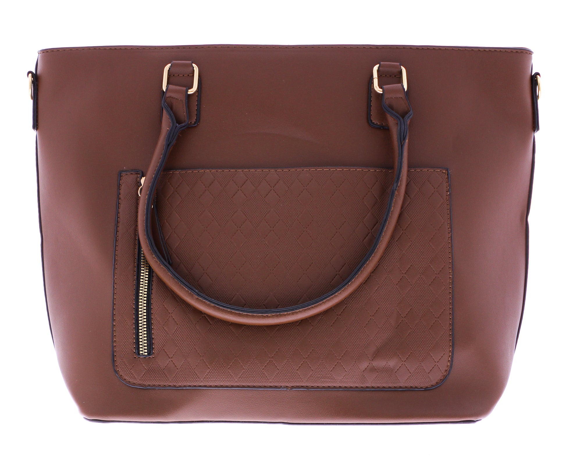 Faux Shoulder Bag with Outer Pocket
