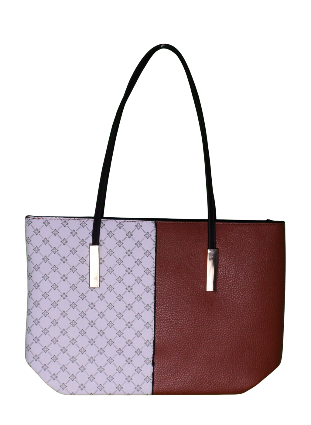 Mix Material Faux Leather Tote
