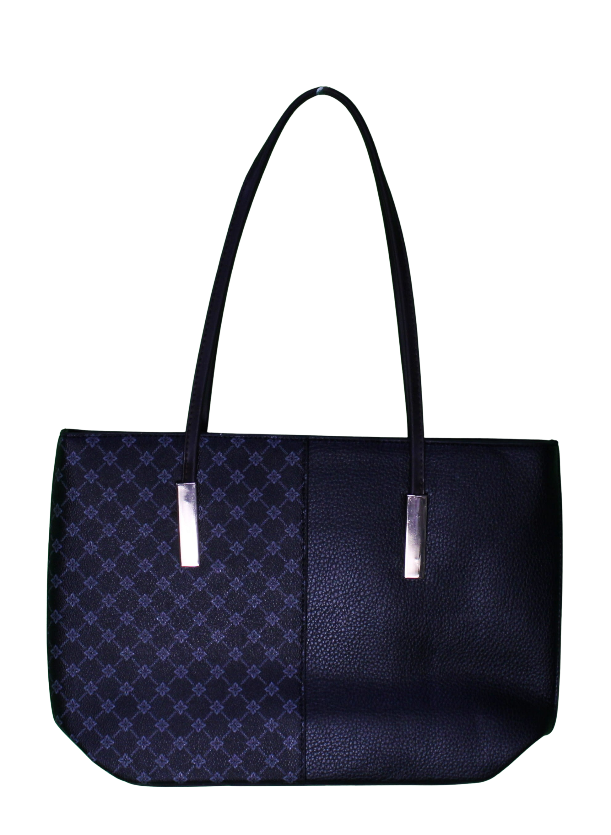 Mix Material Faux Leather Tote