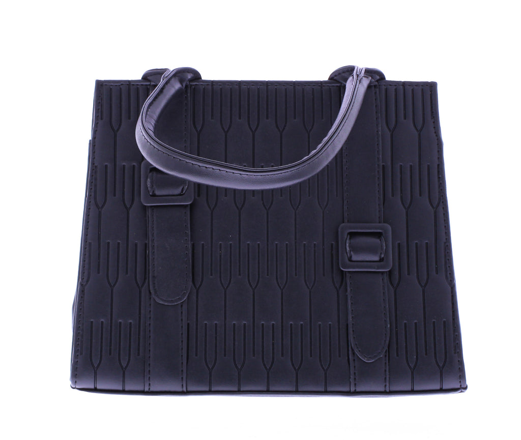 Square Faux Leather Belt Handbag
