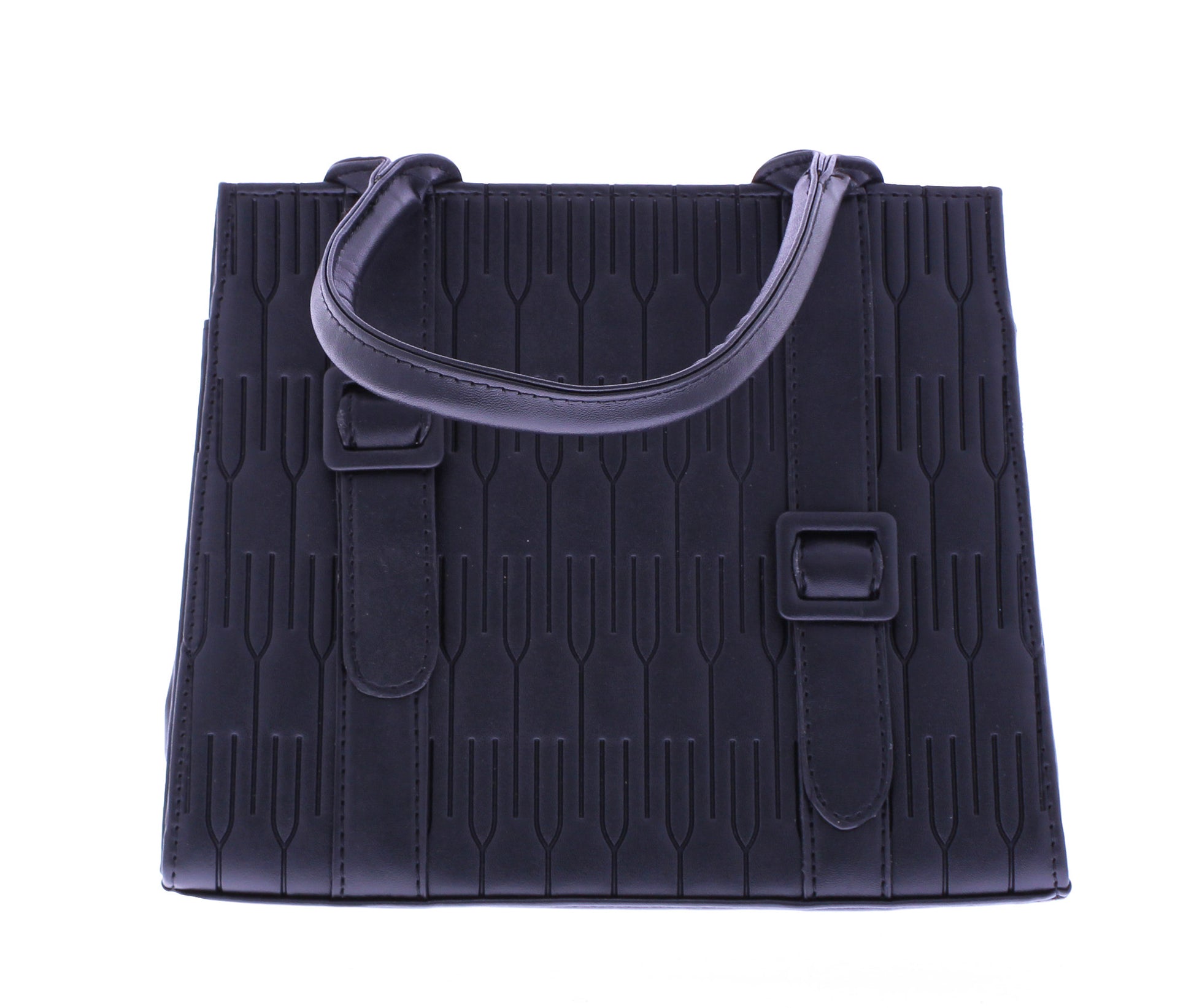 Square Faux Leather Belt Handbag