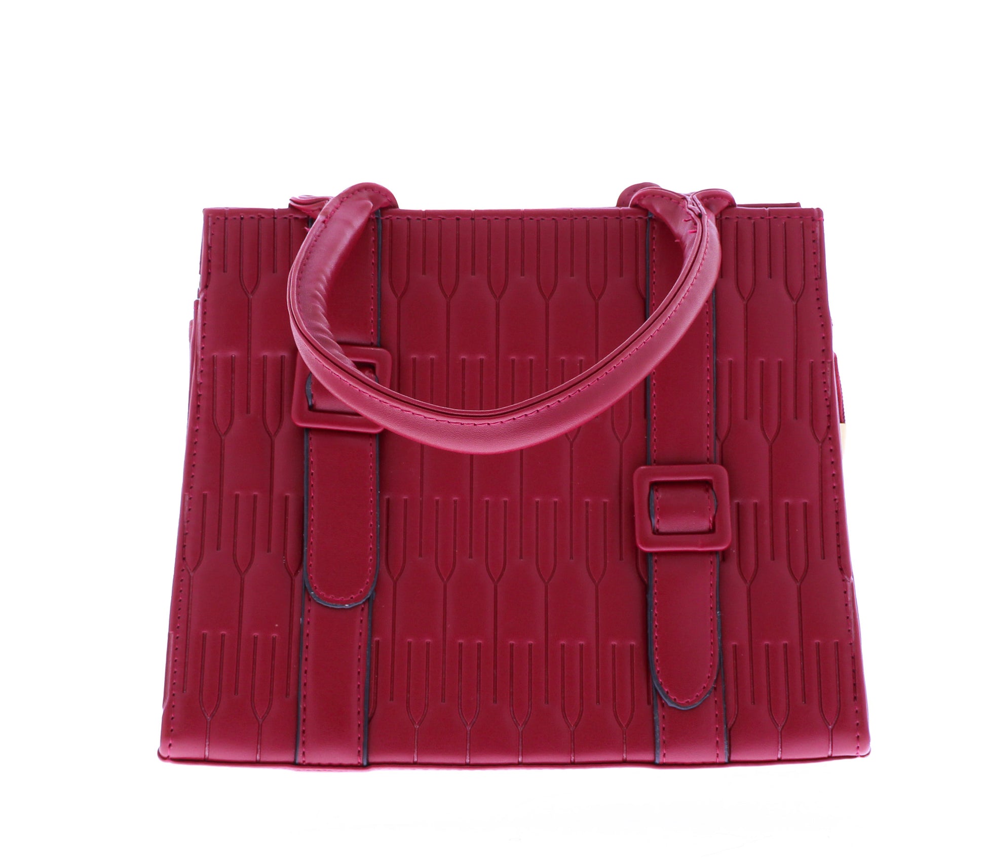 Square Faux Leather Belt Handbag
