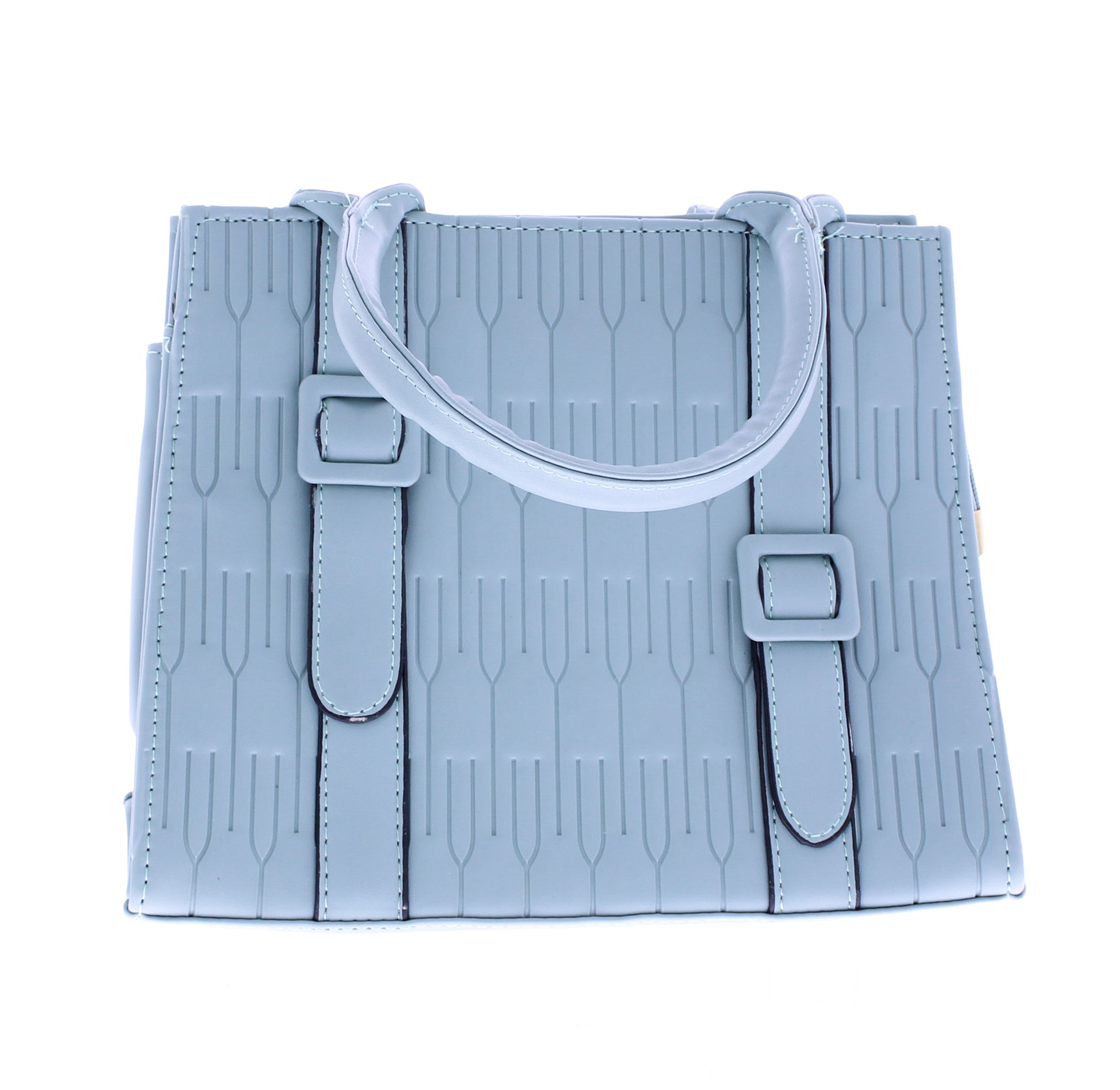 Square Faux Leather Belt Handbag