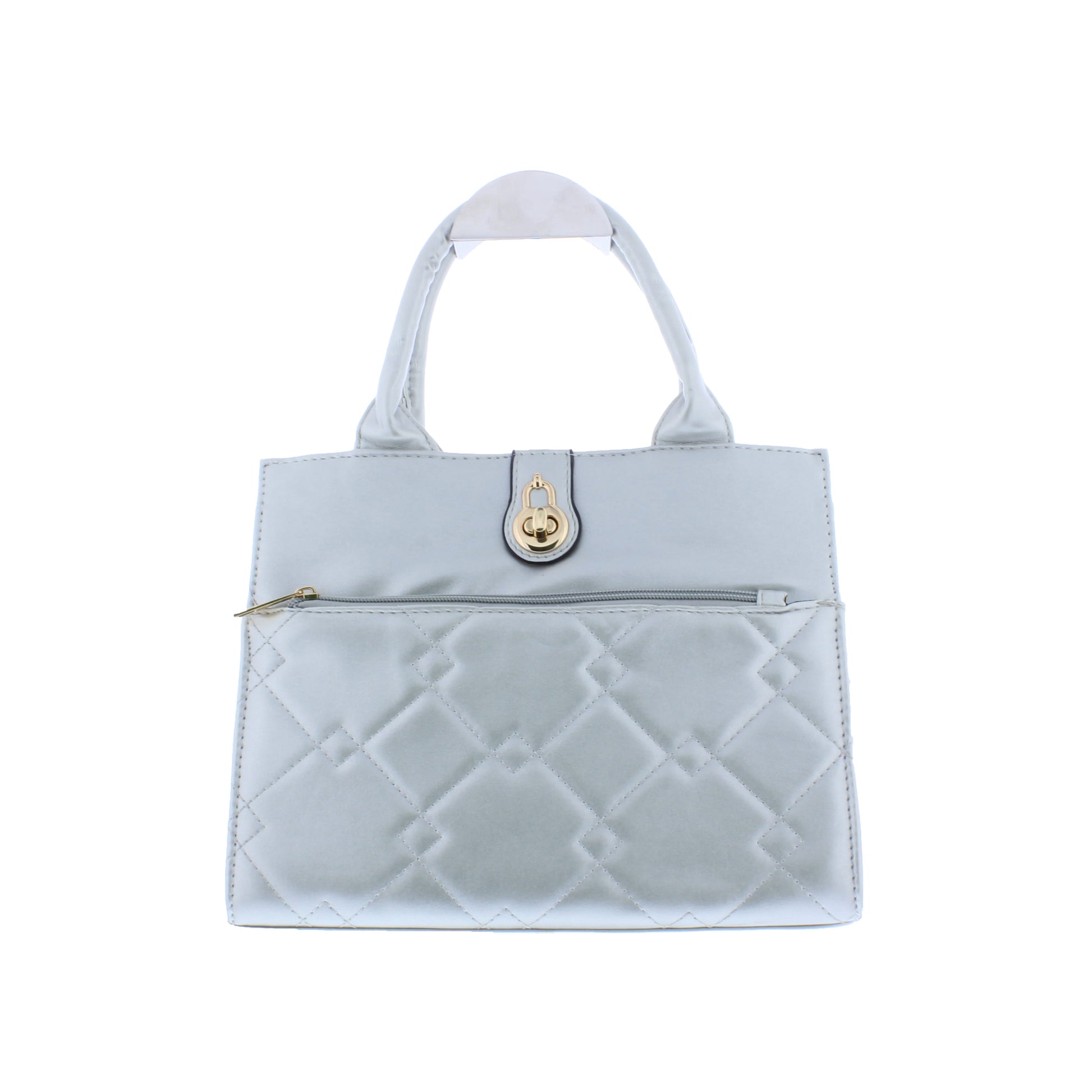 Square Geometric Design Faux Leather Purse