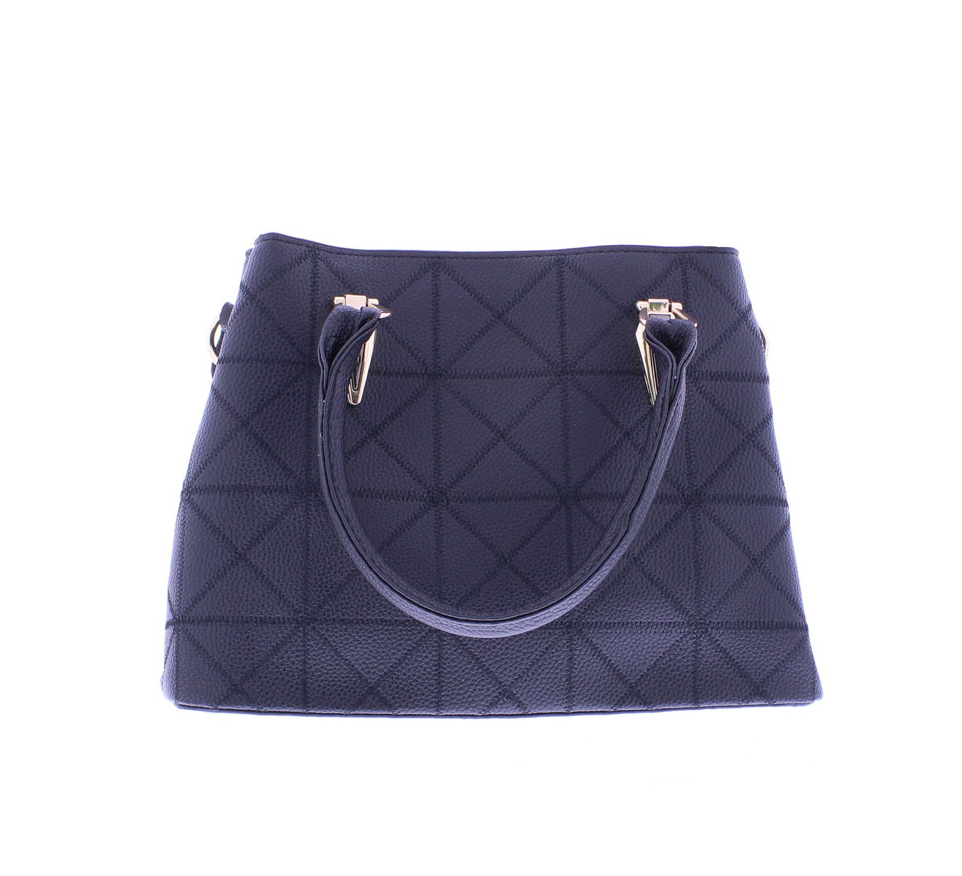 Mid Size Faux Leather Tote with Stitching Details