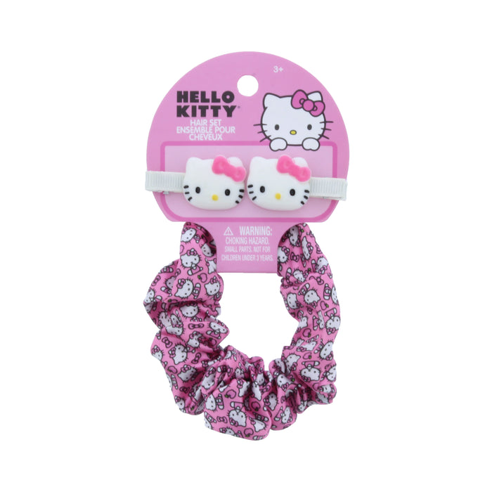 Hello Kitty Scrunchie and Hair Clips