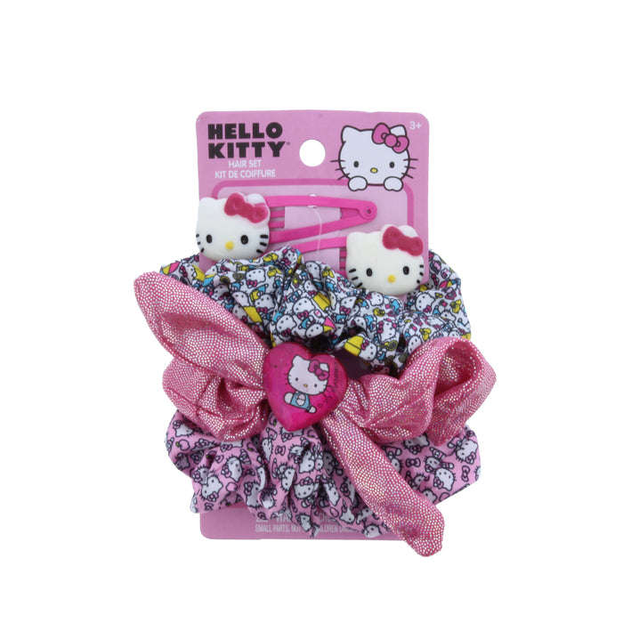 Hello Kitty Hair Scrunchies and Clips Pack