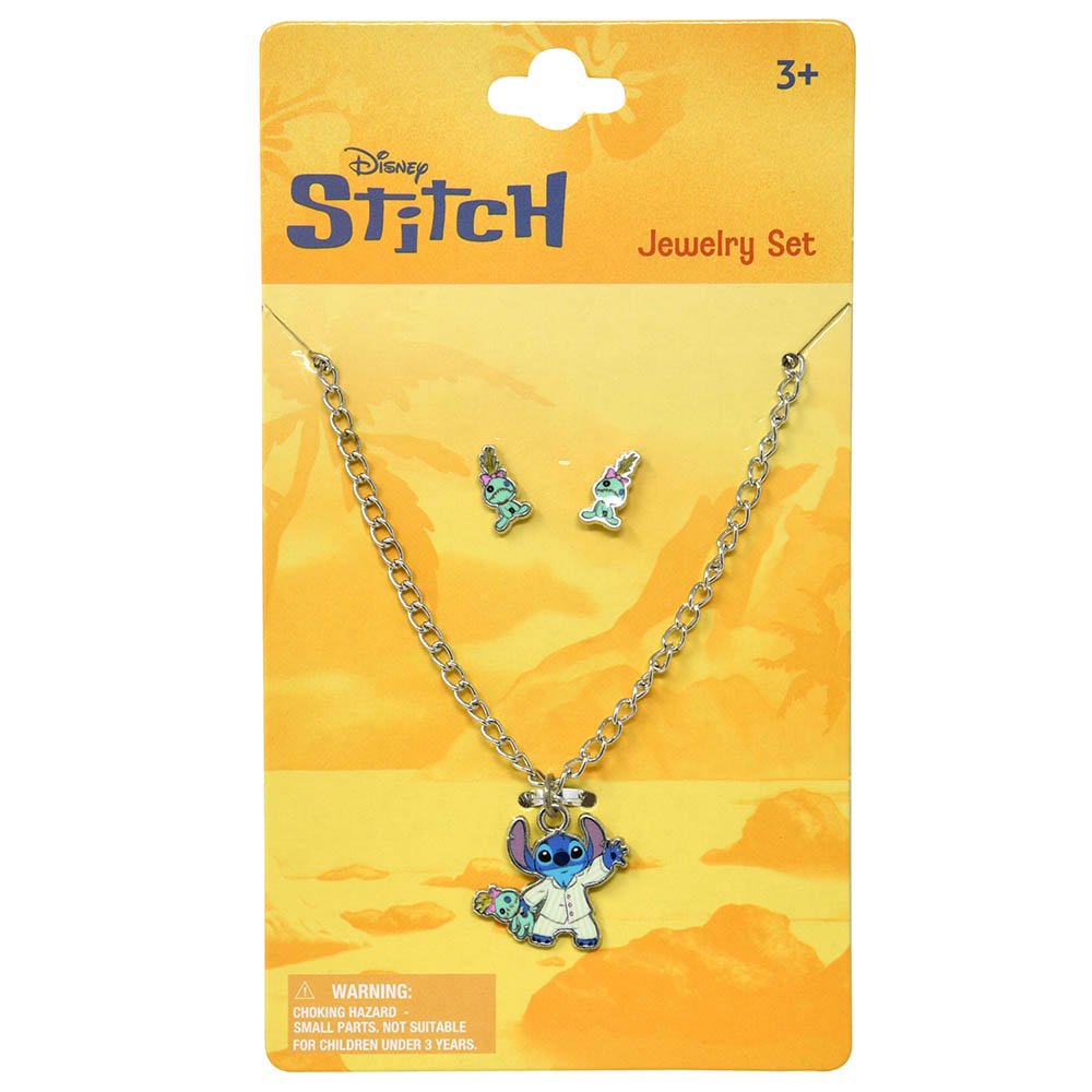 Stitch Necklace and Earring Set
