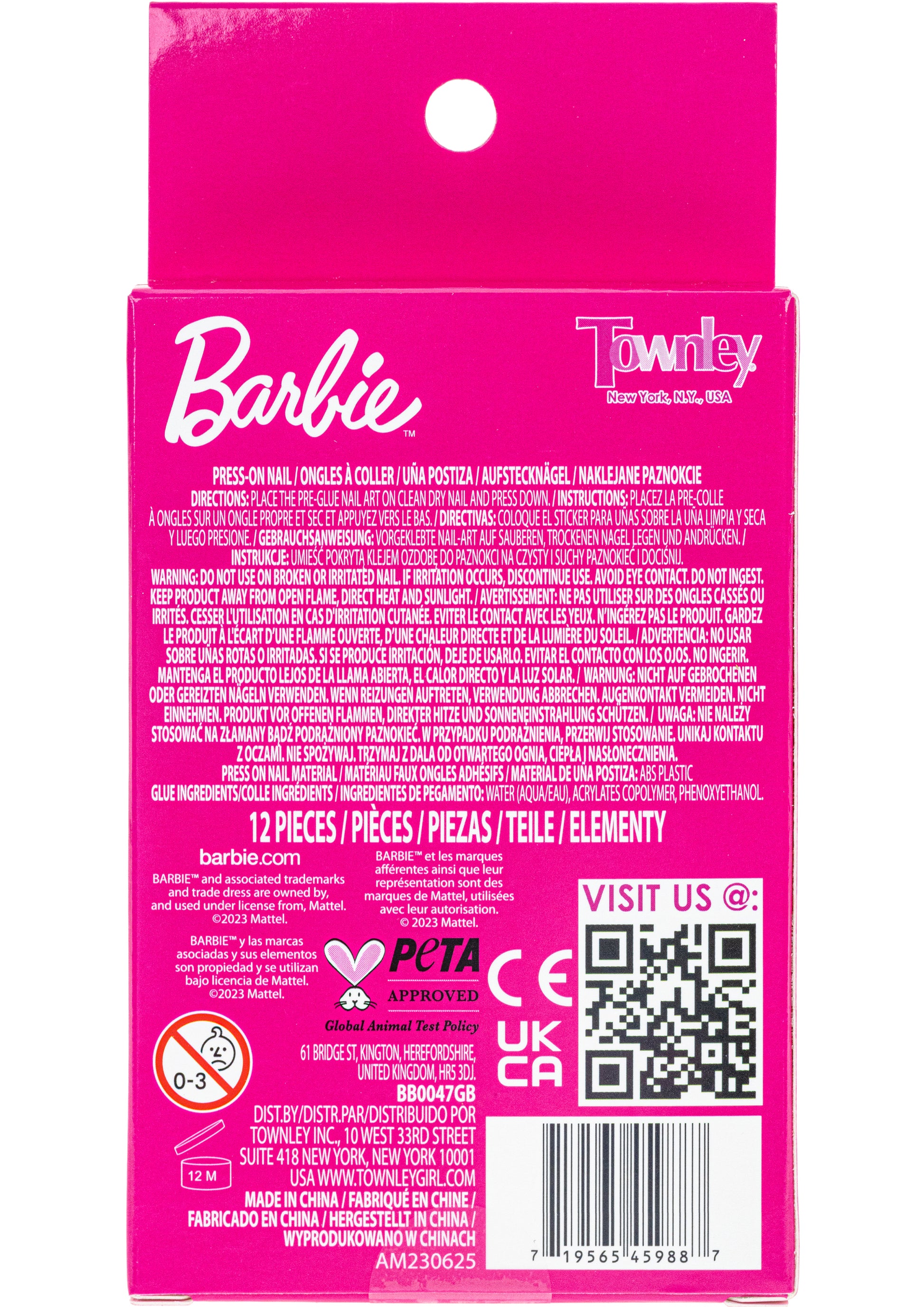 Uñas de Barbie (paquete de 12)