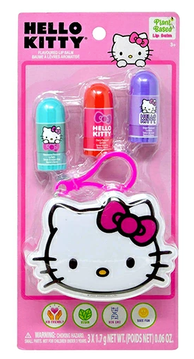 Hello Kitty Lip Balms with Keychain