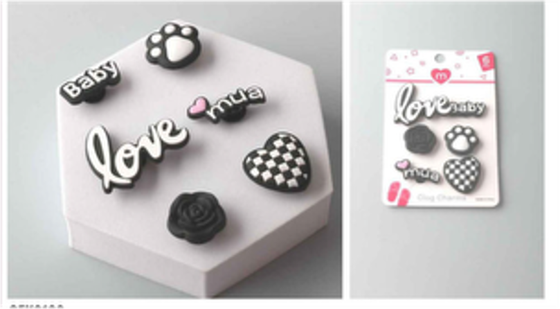 Black/White Shoe Charms