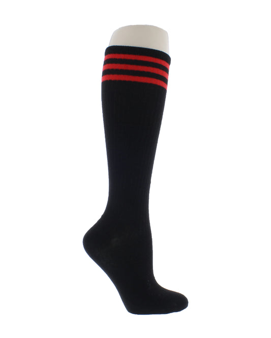 Knee High Sock with Three Stripes