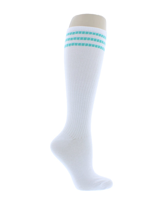 Knee High Sock with Three Stripes