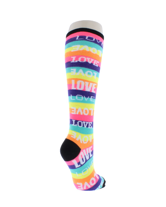 Knee High Sock with Abstract Print