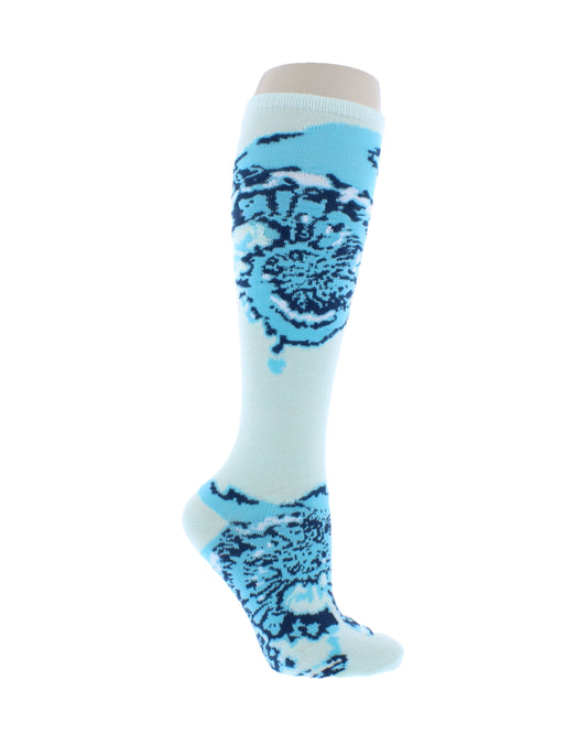 Knee High Sock with Tie Dye Print