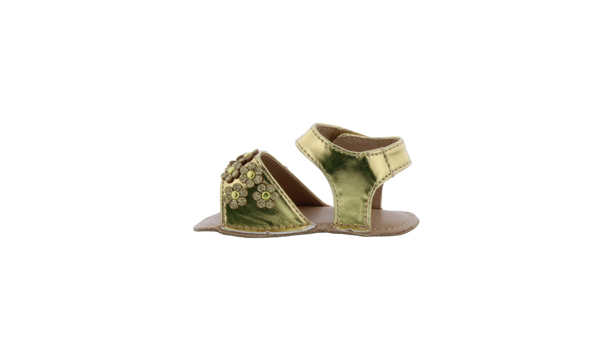 Baby Sandal with Flower Apliques