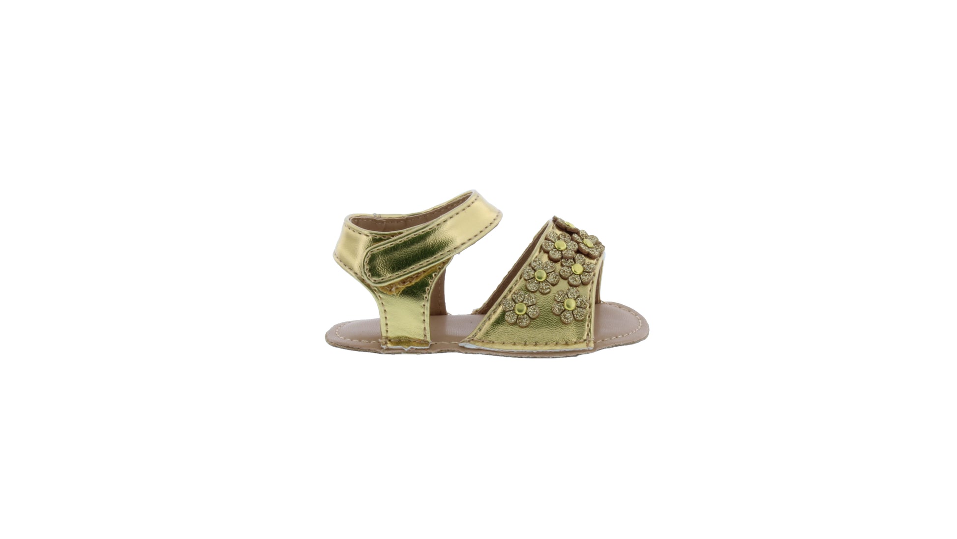 Baby Sandal with Flower Apliques