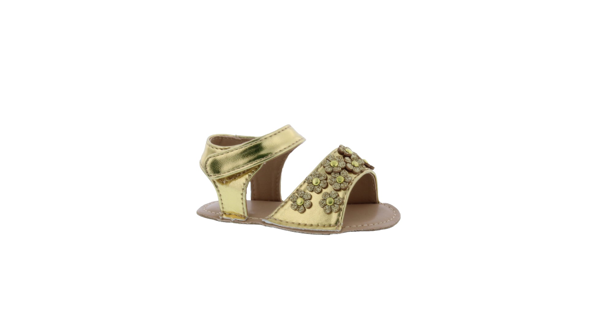Baby Sandal with Flower Apliques