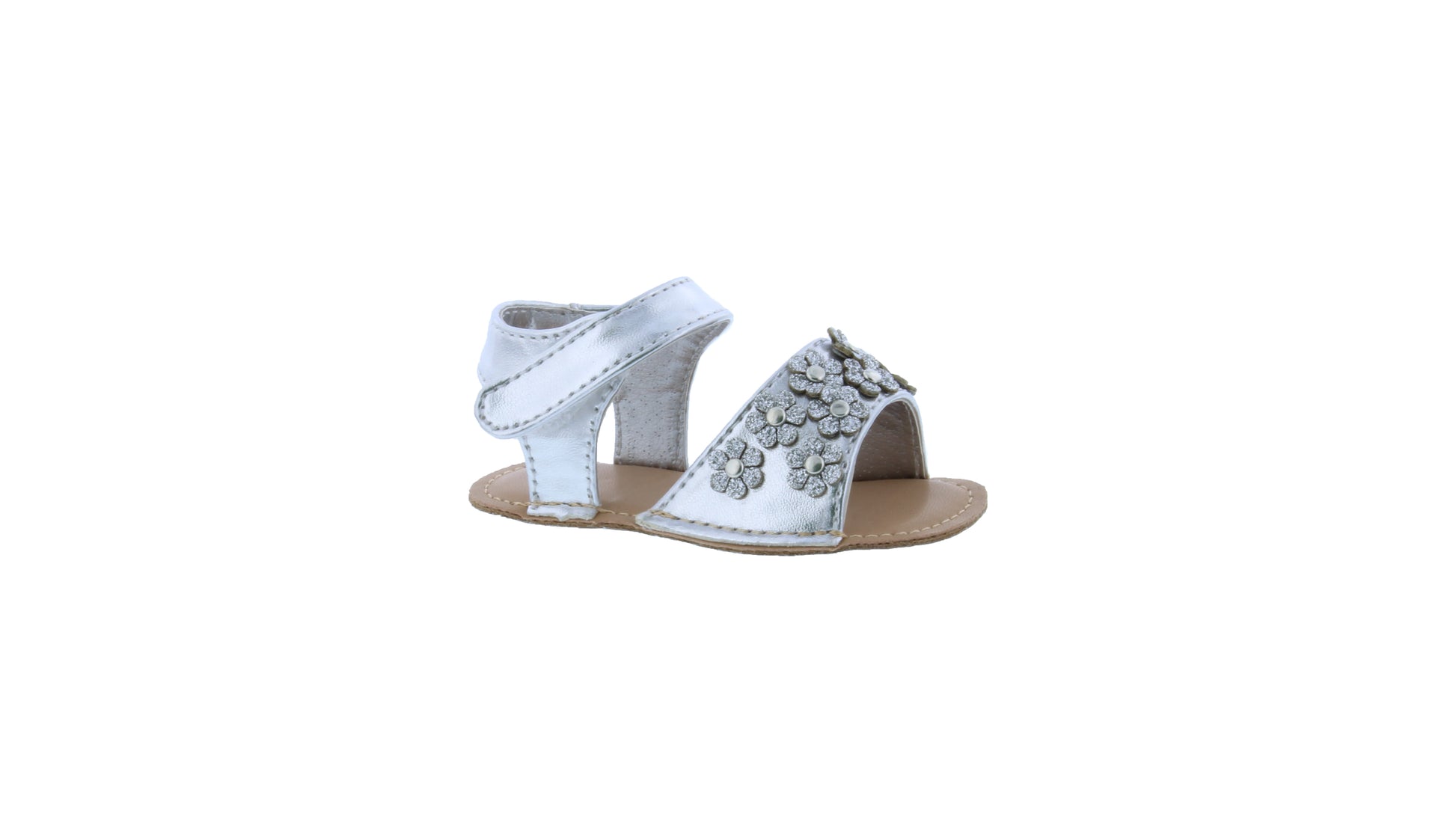 Baby Sandal with Flower Apliques